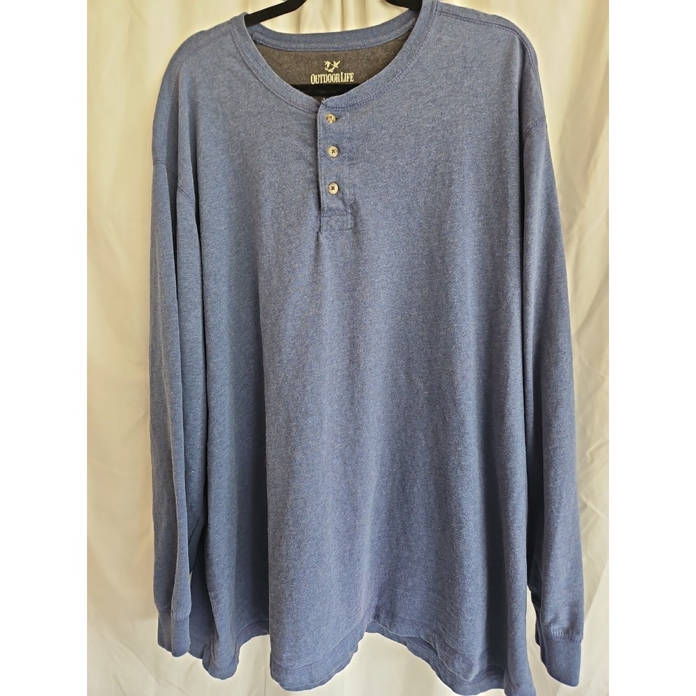 Outdoor Life 3XL Long Sleeve Henley T-shirt Heavyweight